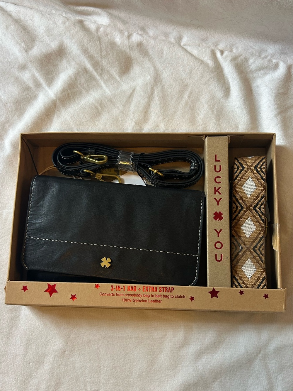 Brand New Lucky Brand Leather Convertible 3-in-1 Bag